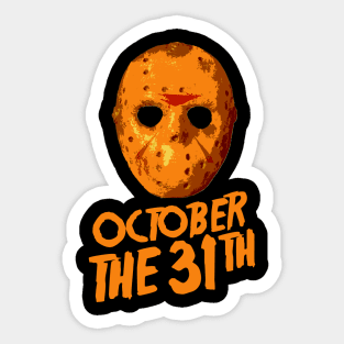 October 31th Halloween Horror Movie Sticker